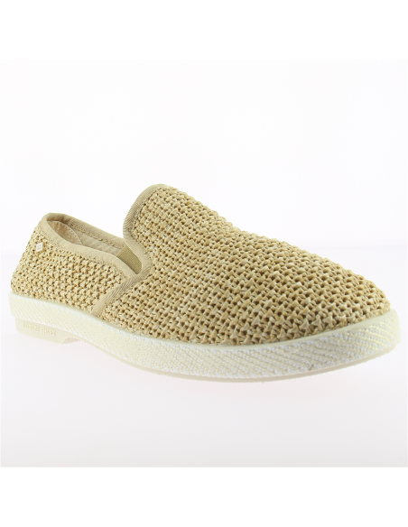 Espadrilles pour Homme - Riviera Canvas Nude - Toile Tressée