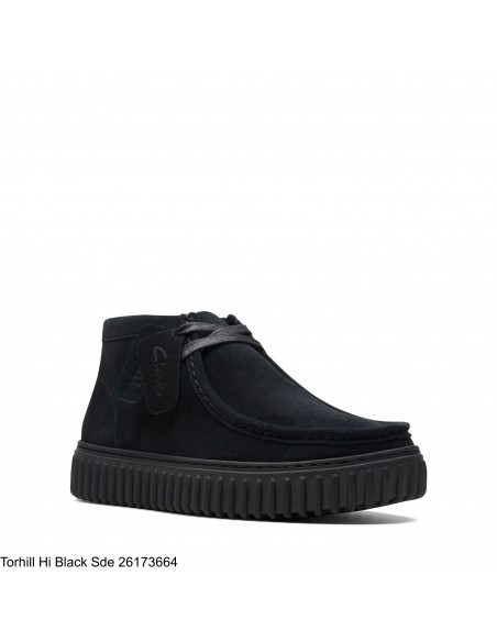 Derbies Homme - Clarks Torhill Hi Black Sde - 26173664