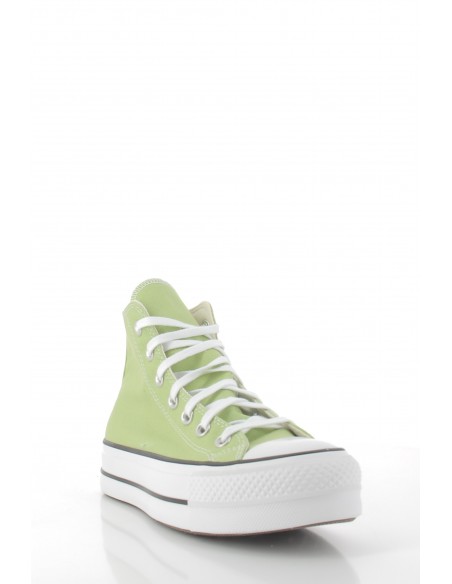 Sneakers montantes compensées femme ctas lift hi vitality green/white/black