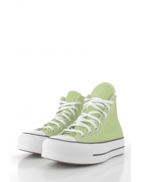 Sneakers montantes compensées femme ctas lift hi vitality green/white/black