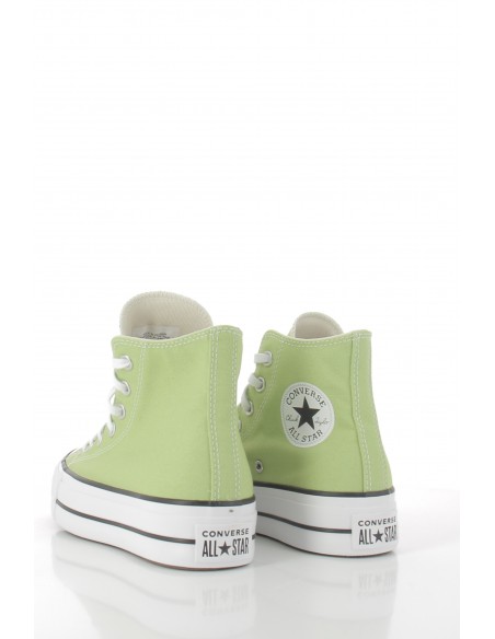 Sneakers montantes compensées femme ctas lift hi vitality green/white/black