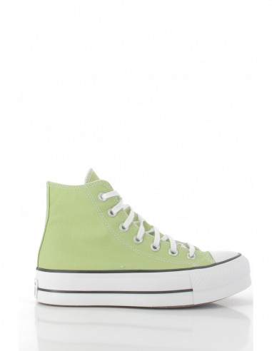 Sneakers montantes compensées femme ctas lift hi vitality green/white/black