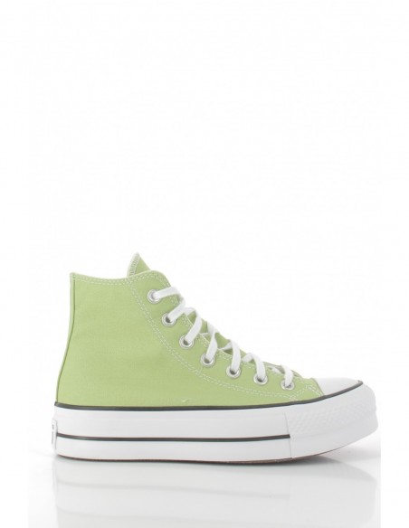 Sneakers montantes compensées femme ctas lift hi vitality green/white/black