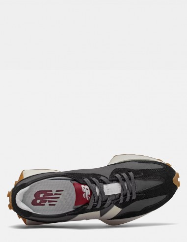 Sneakers Femme New Balance 327 Noir / Gris En Cuir