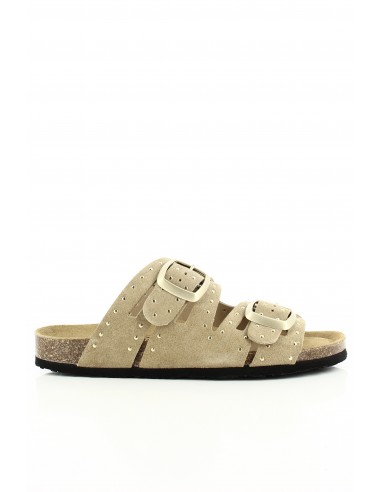 Plakton - Mules femme Bermudas Beige Cuir 186229-106X