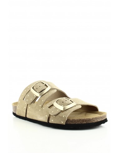 Plakton - Mules femme Bermudas Beige Cuir 186229-106X
