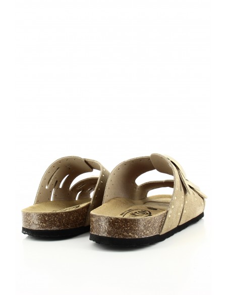 Plakton - Mules femme Bermudas Beige Cuir 186229-106X