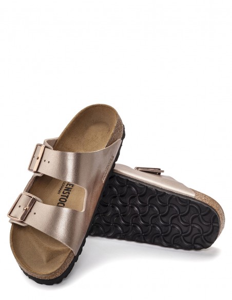 Birkenstock - Mules Femme Arizona Bf Copper Metalic 1023960