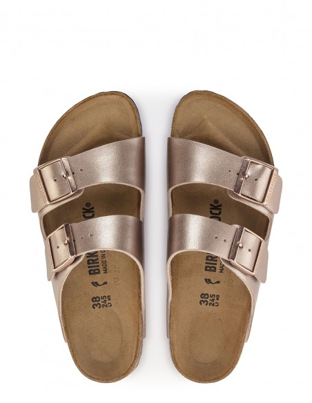 Birkenstock - Mules Femme Arizona Bf Copper Metalic 1023960