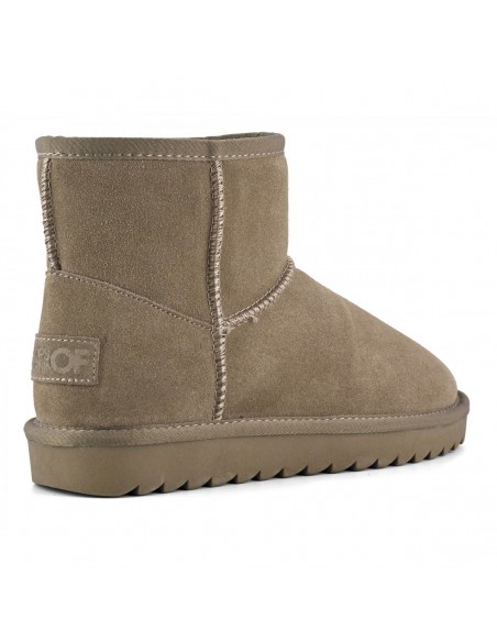 Bottes Fourrées Colors of California en Suède - Taupe - Hylton.fr