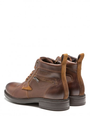 Redskins Biblic SH031-LN - Bottines Marron Homme en Cuir avec Fermeture Éclair