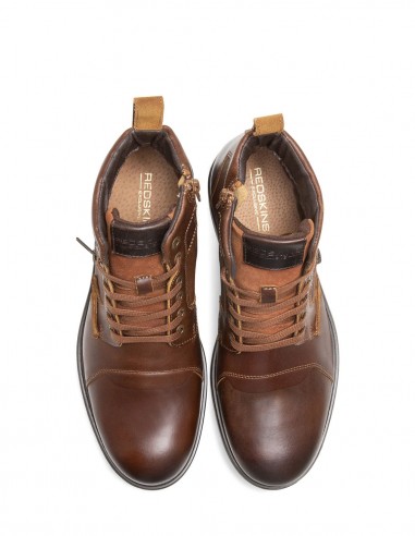 Redskins Biblic SH031-LN - Bottines Marron Homme en Cuir avec Fermeture Éclair