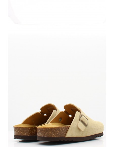 Sabots Scholl Fae - Sabots en suède beige avec boucle ajustable femme