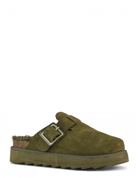 Colors of California - Sabots Femme Cow Suede Platform Vert - Hylton.fr
