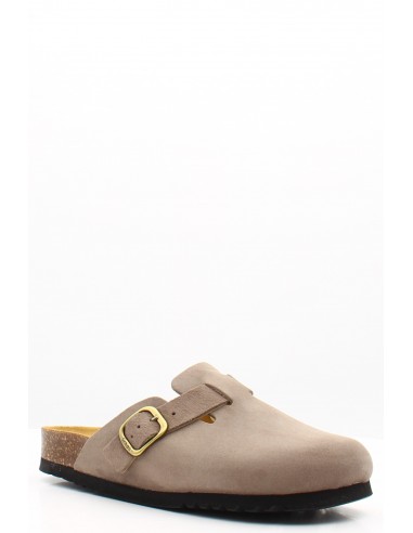 Sabots Scholl en suède beige avec bride ajustable pour femme
