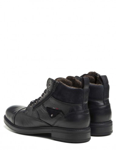 Bottines Redskins Country 2 - Bottines en cuir noir avec zip latéral pour homme