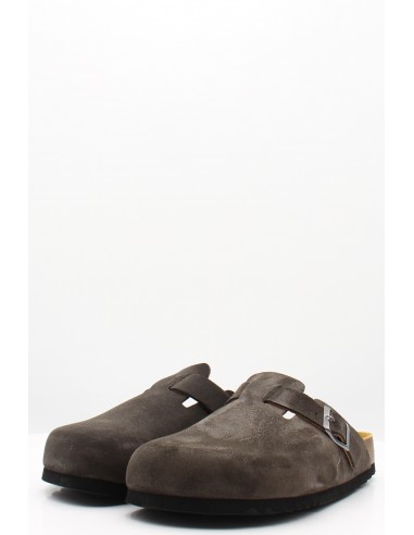 Sabots Scholl Olivier en suède taupe avec bride ajustable pour homme