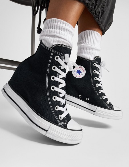 Sneakers Converse Chuck Iteration Hi noires montantes et compensées