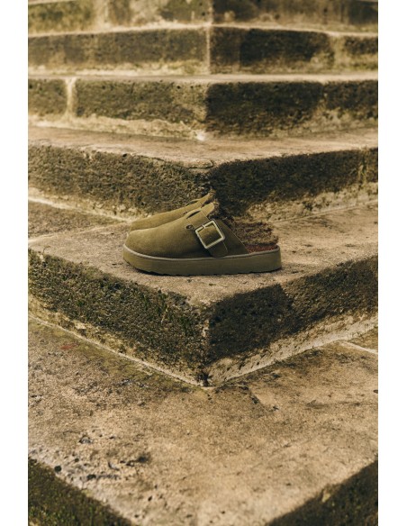 Colors of California - Sabots Femme Cow Suede Platform Vert - Hylton.fr