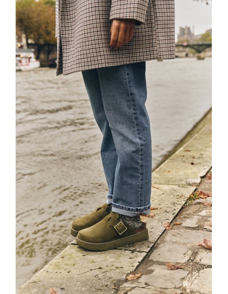 Colors of California - Sabots Femme Cow Suede Platform Vert - Hylton.fr