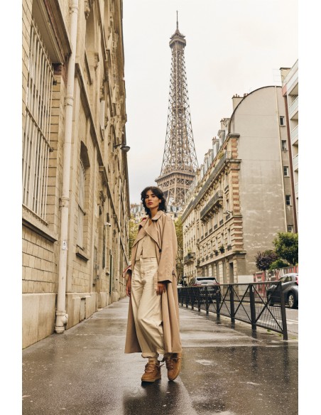 UGG Lowmel Femme Chestnut – Baskets lifestyle daim et laine UGGplush™