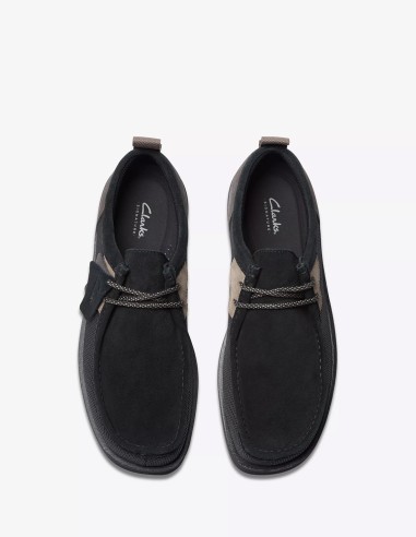 Derbies Homme Clarks wallabeeftr2lo daim Noir combi