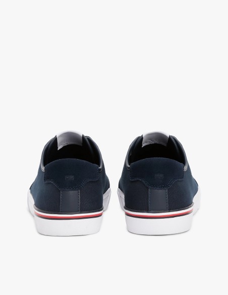 Tommy Hilfiger FM05398-DW5 baskets en toile bleu marine et semelle blanche