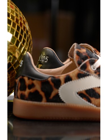 Baskets Nova Leo - Baskets suède léopard avec semelle en caoutchouc beige