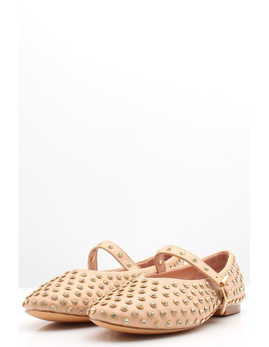 Kharisma Ballerines Cloutées Femme Beige