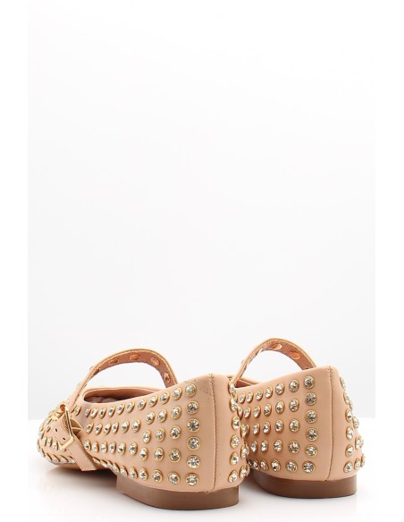Kharisma Ballerines Cloutées Femme Beige