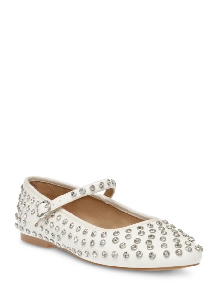 Ballerines Steve Madden Mary Jane Spike – Élégance et Audace en Blanc Clouté
