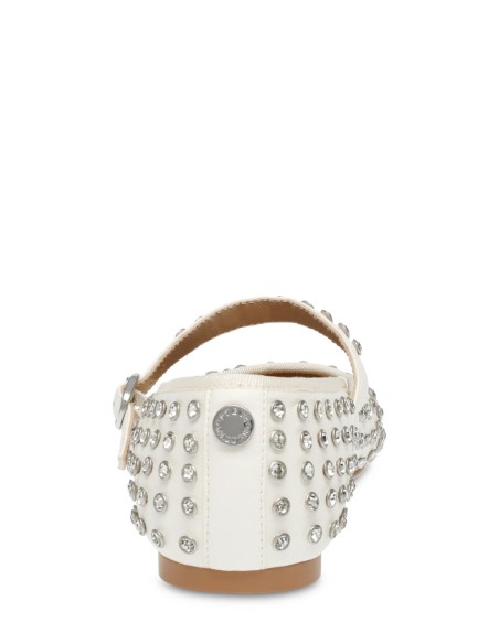 Ballerines Steve Madden Mary Jane Spike – Élégance et Audace en Blanc Clouté