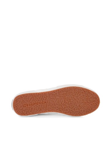 Baskets Superga blanches pailletées avec lacets et semelle en caoutchouc