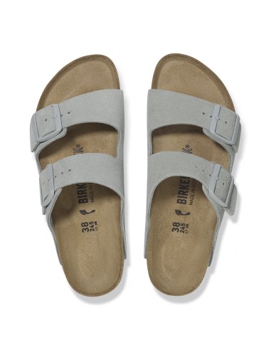 Birkenstock Arizona – Mules Femme en Daim Gris, Confort et Style Naturel