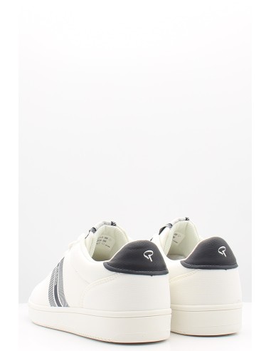 Baskets Redskins blanches avec rayures et détails en cuir contrasté