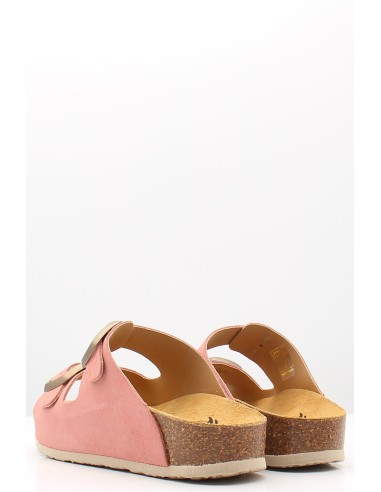 Plakton SQUARE 584X – Sandales suède rose à brides ajustables