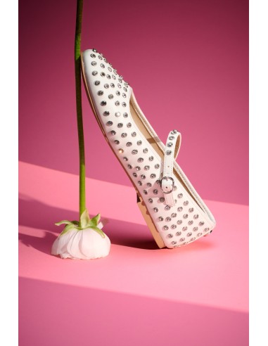 Ballerines Steve Madden Mary Jane Spike – Élégance et Audace en Blanc Clouté