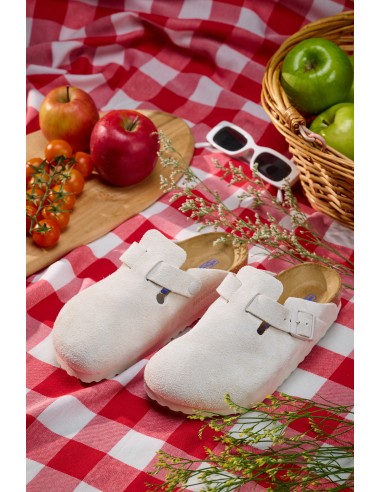 Sabots Femme Birkenstock Boston Antique White - Confort et Style