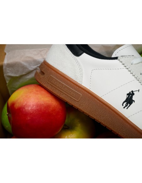 Ralph Lauren Court Sneaker - Style élégant en cuir blanc pour homme