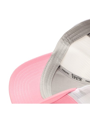 Casquette Mixte Von Dutch Trucker Originals Rose Blanc ORIGIPINK