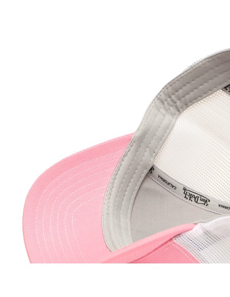 Casquette Mixte Von Dutch Trucker Originals Rose Blanc ORIGIPINK