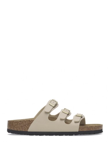 Birkenstock Florida  – Sandales femme 3 brides beige à semelle anatomique