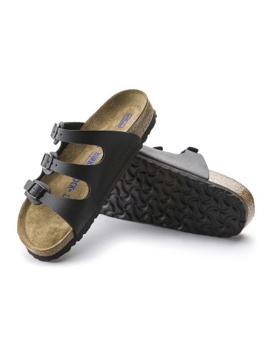 Birkenstock Florida Noir – Sandale femme à trois brides avec semelle anatomique