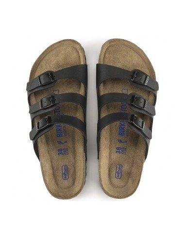 Birkenstock Florida Noir – Sandale femme à trois brides avec semelle anatomique