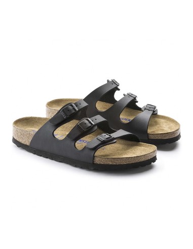 Birkenstock Florida Noir – Sandale femme à trois brides avec semelle anatomique