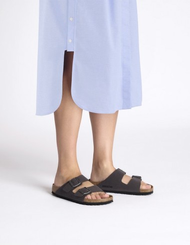 Birkenstock Arizona Velvet Gray – Sandales à double bride mixte