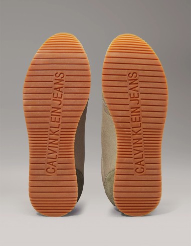 Baskets Calvin Klein Runner Sock Laceup M Kaki - Confort et Élégance Sportive