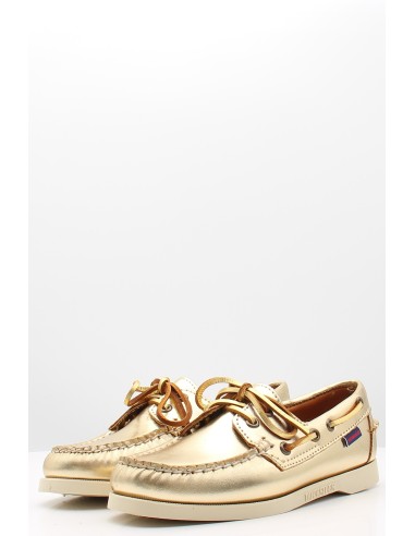 Bateau Sebago Docksides Portland Met Gold  - Élégance Métallique cuir