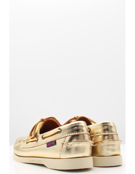 Bateau Sebago Docksides Portland Met Gold  - Élégance Métallique cuir