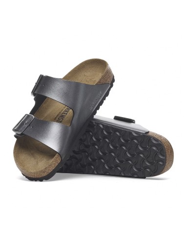 Birkenstock Arizona Metal Black – Sandales Femme à deux brides finition métallisée